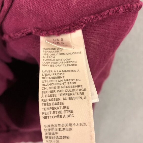 We The Free People Distressed Acid Wash Red Longsleeve Size Small - Picture 5 of 9